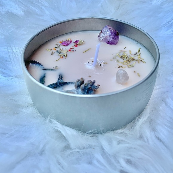 Serenity & Healing Aromatherapy Candle w Amethyst - Picture 14 of 14